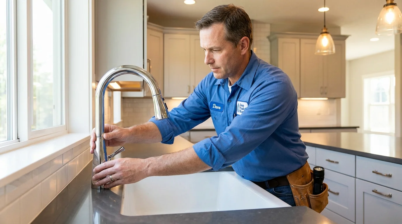 Kitchen faucet installation by Johns Plumbing LLC in Stamford